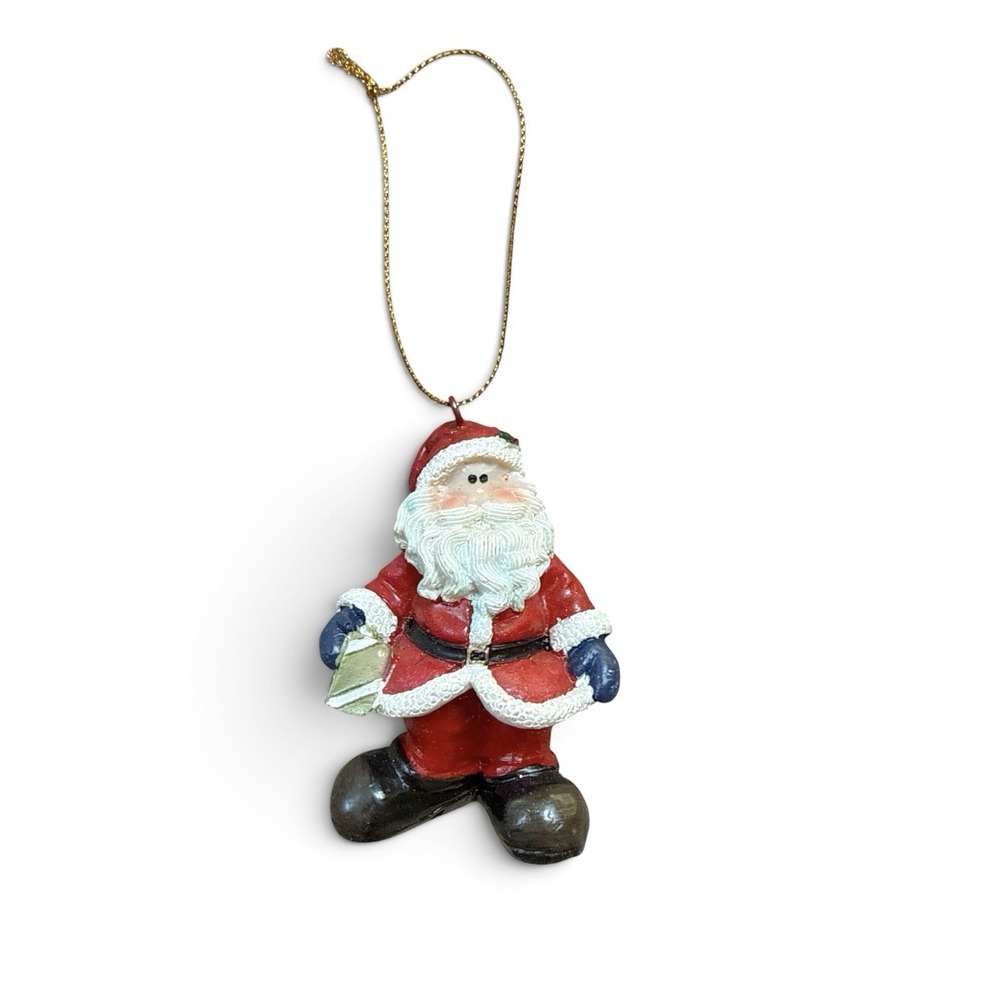 Santa Claus Christmas Ornament Red Figurine Holiday Tree Decor